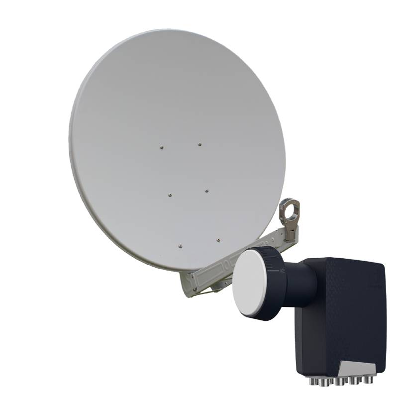 Gibertini OP 85 SE - Alu-Antenne - weiß - 8 Teilnehmer mit Octo-LNB von Gibertini