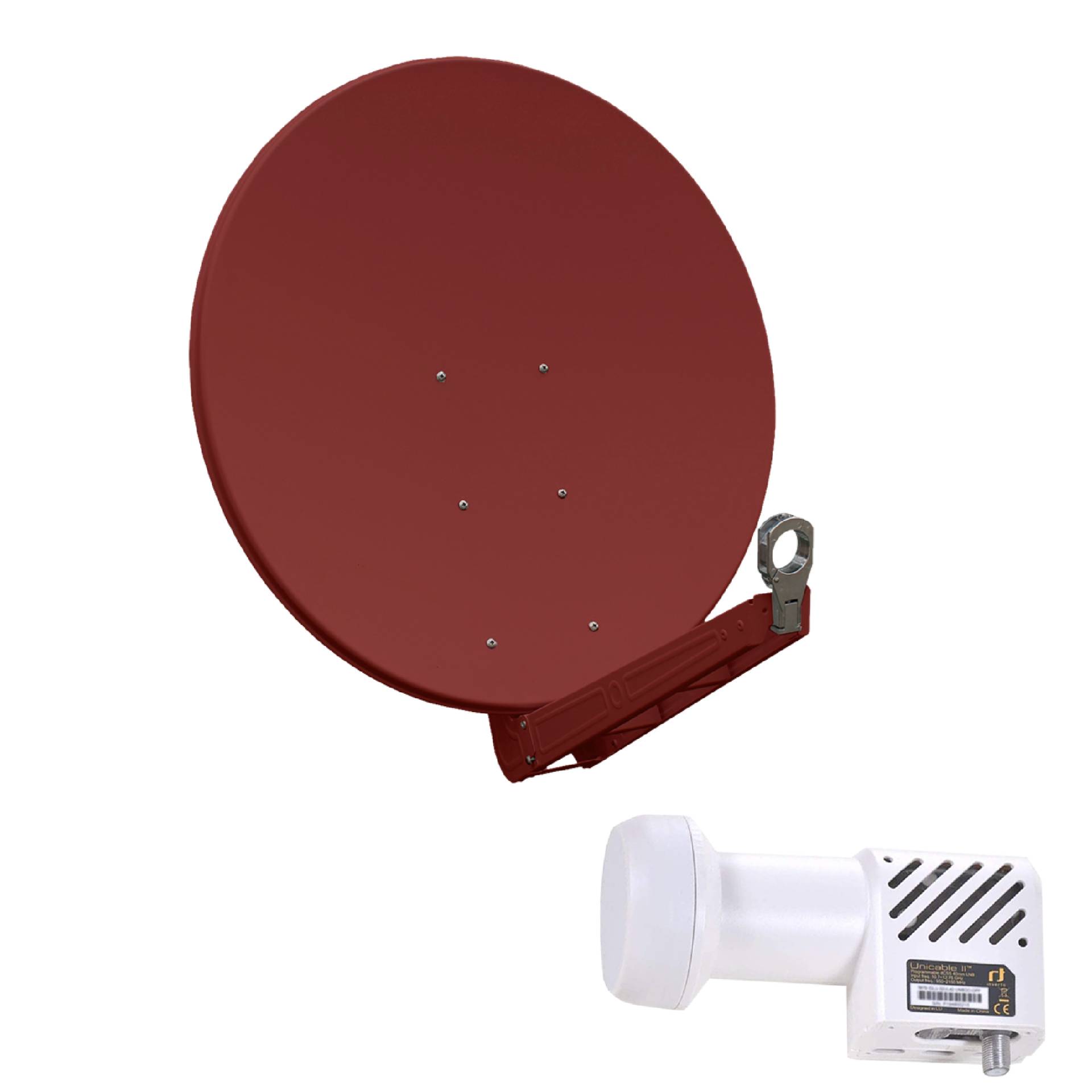 Gibertini OP 85 SE - Alu-Antenne - ziegelrot - 32 Teilnehmer mit Unicable-LNB Gibertini OP 85 SE - Alu-Antenne - ziegelrot - 32 Teilnehmer mit Unicable-LNB von Gibertini