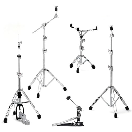Gibraltar Hardware Pack 6700PK, Snare Ständer, Hi-Hat Ständer, Galgenbeckenständer, gerader Beckenständer, Single Pedal von Gibraltar