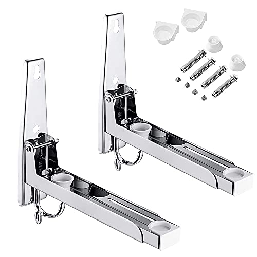 2 Stück wandhalterung mikrowelle edelstahl, wandhalterung mikrowelle universal, backofen halterung zur wandmontage, mit Haken, Versenkbare Verstellung, Platzsparend, für Backofen, Mikrowelle 2 Stück wandhalterung mikrowelle edelstahl, wandhalterung mikrowelle universal, backofen halterung zur wandmontage, mit Haken, Versenkbare Verstellung, Platzsparend, für Backofen, Mikrowelle von Gibsob