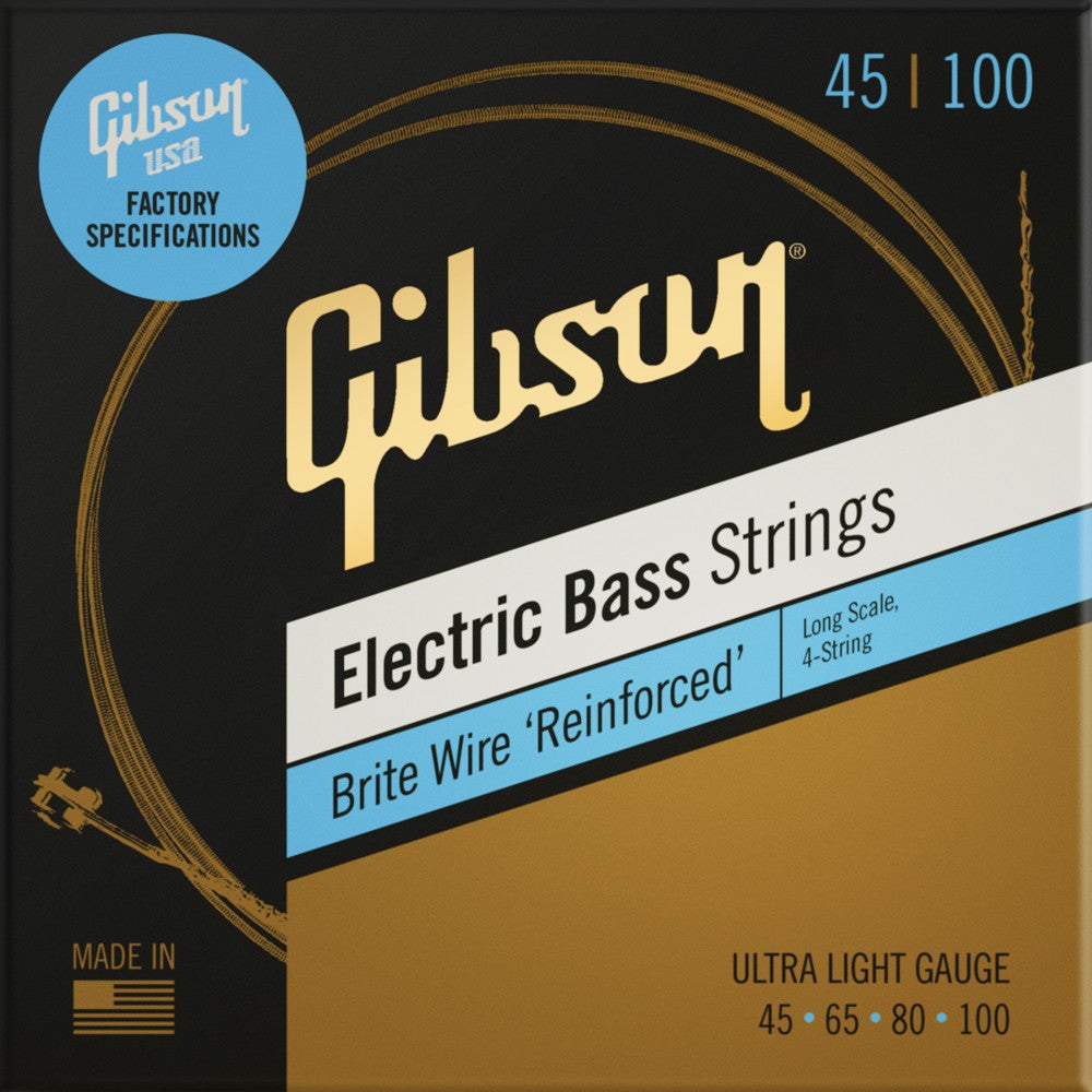 Gibson Brite Wire Electric Bass Strings Long Scale Ultra Light (045 - 100) von Gibson