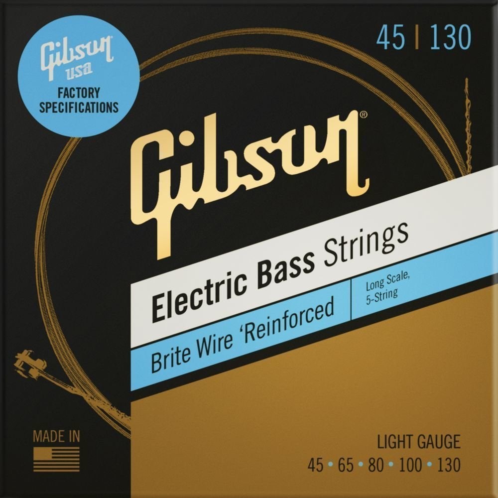 Gibson Brite Wire Reinforced 5-String Long Scale Light Electric Bass Guitar Strings Gibson Brite Wire Reinforced 5-String Long Scale Light Electric Bass Guitar Strings von Gibson