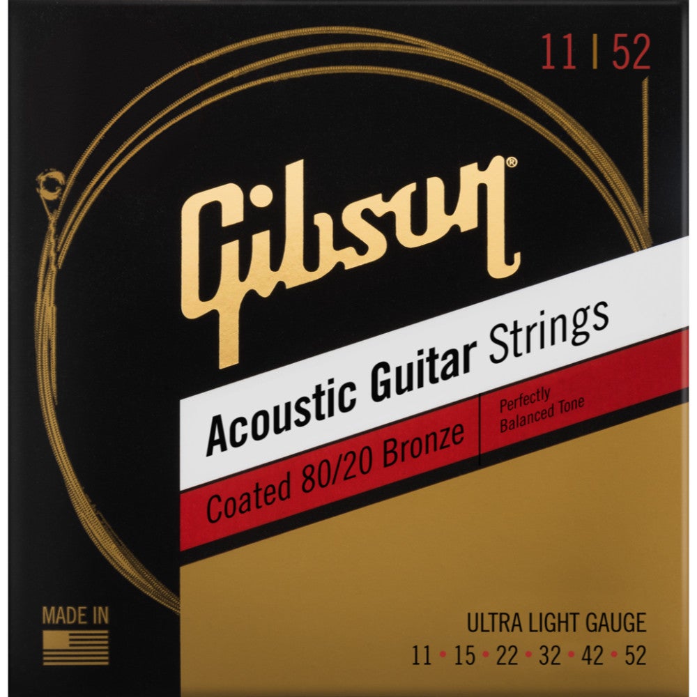 Gibson Coated 80/20 Bronze Acoustic Guitar Strings Ultra Light Acoustic Guitar Strings Gibson Coated 80/20 Bronze Acoustic Guitar Strings Ultra Light Acoustic Guitar Strings von Gibson
