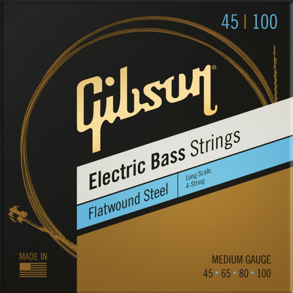 Gibson Flatwound Steel Long Scale Medium Electric Bass Guitar Strings Gibson Flatwound Steel Long Scale Medium Electric Bass Guitar Strings von Gibson