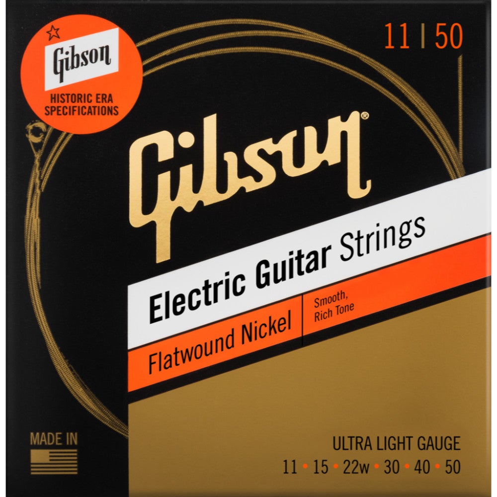 Gibson Flatwound Ultra-Light Semi-Acoustic Guitar Strings Gibson Flatwound Ultra-Light Semi-Acoustic Guitar Strings von Gibson