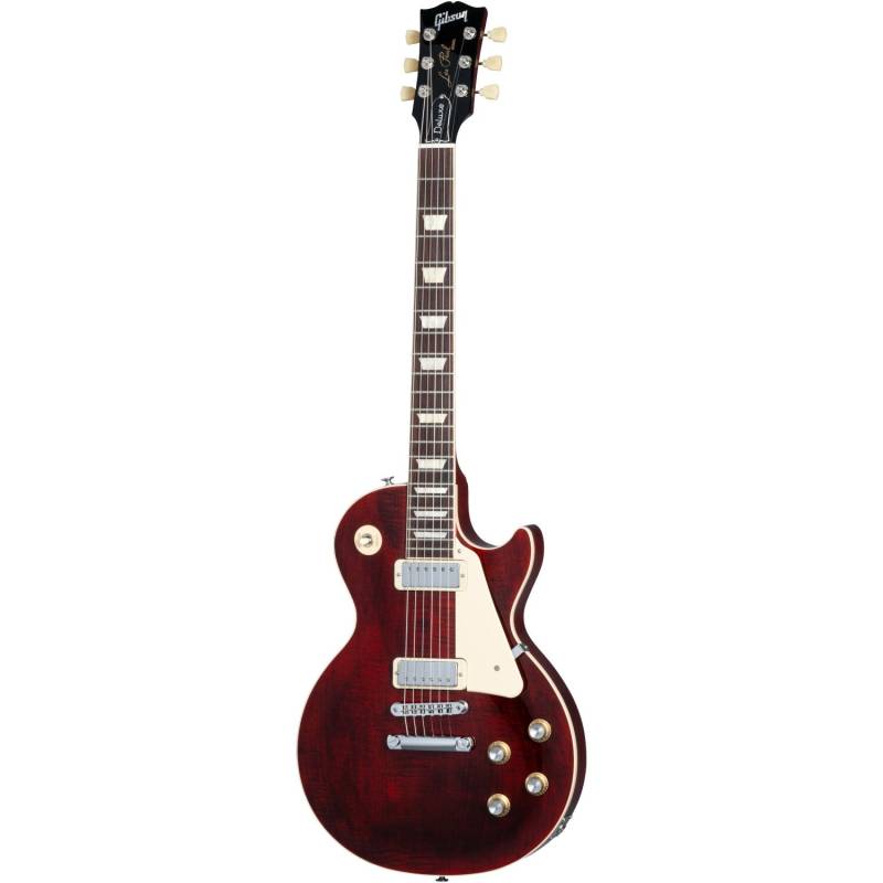 Gibson Original Collection Les Paul Deluxe 70s Plain Top Wine Red Electric Guitar with Case von Gibson