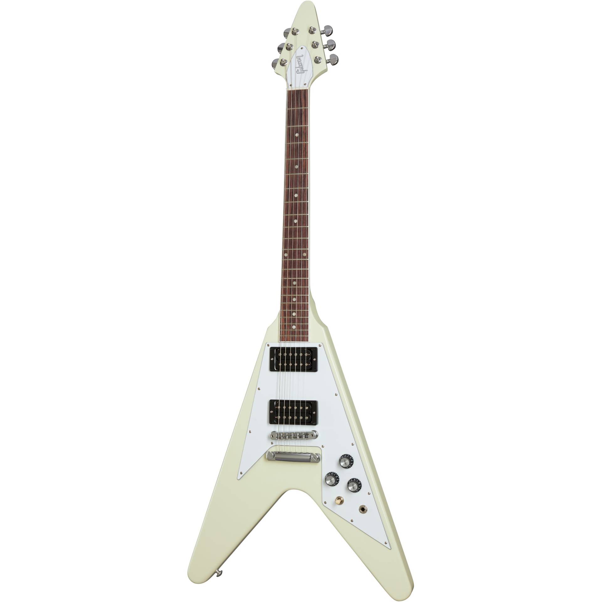 Gibson Original Designer 70s Flying V Classic White Electric Guitar with Case Gibson Original Designer 70s Flying V Classic White Electric Guitar with Case von Gibson