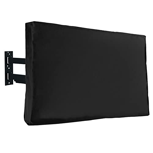 Gicov Outdoor-TV-Abdeckung, wasserdicht, wetterfest, Staubschutz für kaltes Wetter, Fernsehschutz mit Bodenabdeckung, Fernbedienungstasche für Außen, LED, LCD, OLED-Flachbildfernseher (55-58 Zoll) von Gicov