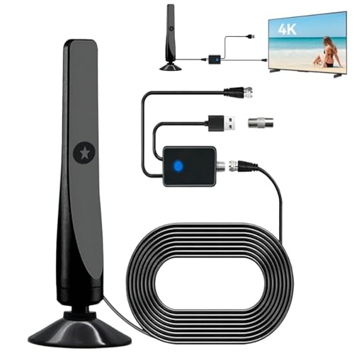 Festberg Hitenna, Wavemax TV Antenna Mit Hd 100 Kanäle, Digital TV Antenna with 3 Metre Coaxial Cable for Indoor and Outdoor Use, Reception of 50 Miles (*1) von Gienslru