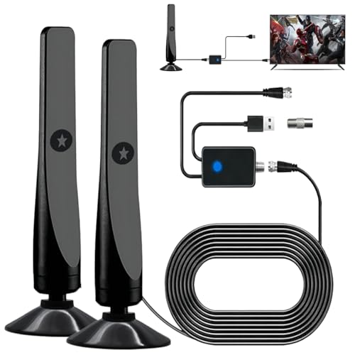 Festberg - Hitenna, Wavemax Tv Antenna Mit Hd 100 KanäLe, Plug-and-Play Und Wird Mit Einem 3-Meter-Koaxialkabel Geliefert (*2) von Gienslru