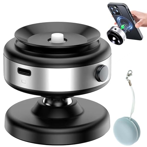 Joyye 360 Rotatable Car Magnetic Phone Holder, Car Electric Suction Cup Vacuum Magnetic Phone Holder, N52 Strong Magnet, for Windshield, Dashboard, Kitchen, Bedroom, Office (Silver) von Gienslru