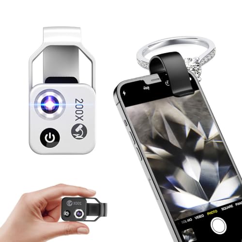 Nano Zoom Lens for iPhone, 200x Zoom Lens for iPhone, Nano Zoom 200x for iPhone, Nanozoom 200x Magnification Zoom for iPhone, Nano Zoom for Phone, Nanosight x200 (White) von Gienslru