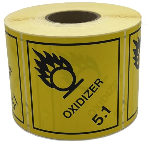 Giese-GEF Gefahrgutaufkleber Klasse 5.1 Oxidizer - 100 x 100 mm - 1000 Etiketten auf Rolle - Papier selbstklebend - ADR Giese-GEF Gefahrgutaufkleber Klasse 5.1 Oxidizer - 100 x 100 mm - 1000 Etiketten auf Rolle - Papier selbstklebend - ADR von Giese-GEF