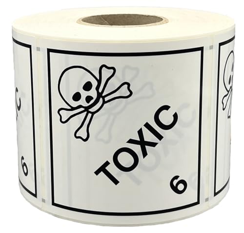 Giese-GEF Gefahrgutaufkleber Klasse 6.1 Toxic - 100 x 100 mm - 1000 Etiketten auf Rolle - Papier selbstklebend - ADR Giese-GEF Gefahrgutaufkleber Klasse 6.1 Toxic - 100 x 100 mm - 1000 Etiketten auf Rolle - Papier selbstklebend - ADR von Giese-GEF