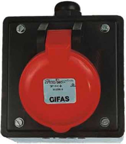 Gifas Electric 301658.E 101978 CEE Anbaudose 16A 5polig 400V 1St. Gifas Electric 301658.E 101978 CEE Anbaudose 16A 5polig 400V 1St. von Gifas Electric