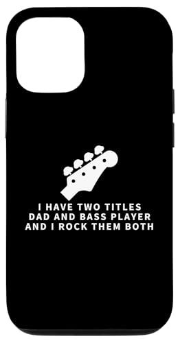 Bass Player And Dad Proud Funny Men Bassgitarre Hülle für iPhone 12/12 Pro von Gift For Musician Men And Women In A Rock Band