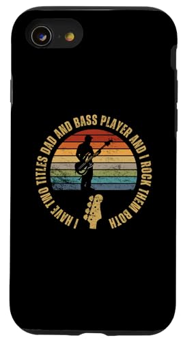 Bass Player And Dad Proud Funny Men Bassgitarre Hülle für iPhone SE (2020) / 7 / 8 von Gift For Musician Men And Women In A Rock Band