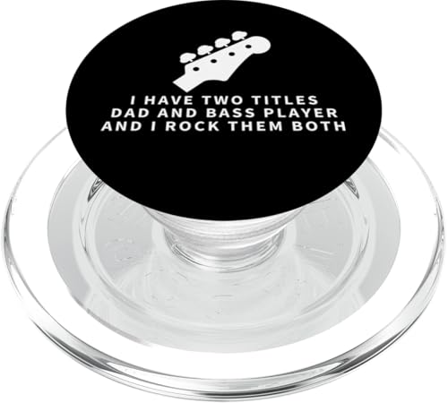 Bass Player And Dad Proud Funny Men Bassgitarre PopSockets PopGrip für MagSafe von Gift For Musician Men And Women In A Rock Band