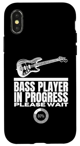 Bassist In Progress lädt lustige Bassgitarre Hülle für iPhone X/XS von Gift For Musician Men And Women In A Rock Band