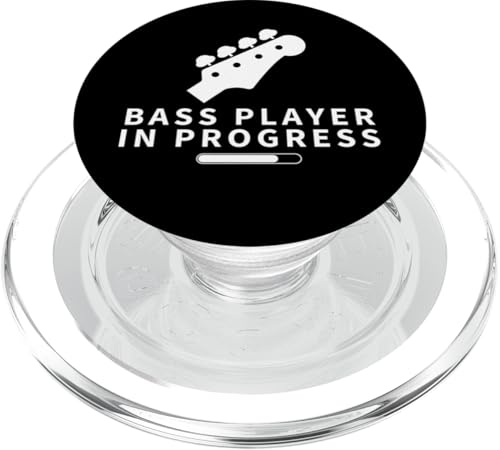 Bassist In Progress lädt lustige Bassgitarre PopSockets PopGrip für MagSafe von Gift For Musician Men And Women In A Rock Band