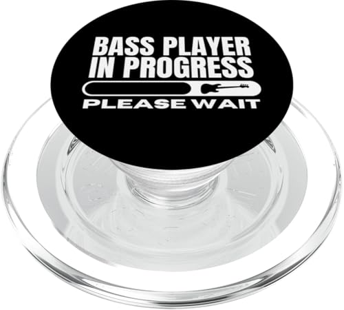 Bassist In Progress lädt lustige Bassgitarre PopSockets PopGrip für MagSafe von Gift For Musician Men And Women In A Rock Band