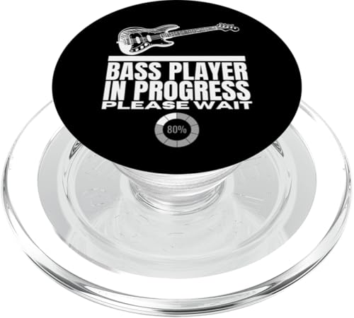 Bassist In Progress lädt lustige Bassgitarre PopSockets PopGrip für MagSafe von Gift For Musician Men And Women In A Rock Band