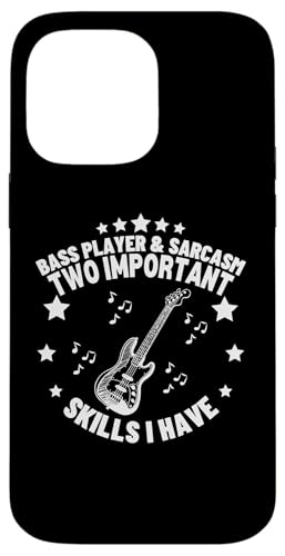 Bassspieler und Sarcasm Lustige Bassgitarre Hülle für iPhone 14 Pro Max von Gift For Musician Men And Women In A Rock Band