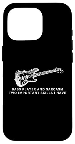 Bassspieler und Sarcasm Lustige Bassgitarre Hülle für iPhone 16 Pro von Gift For Musician Men And Women In A Rock Band