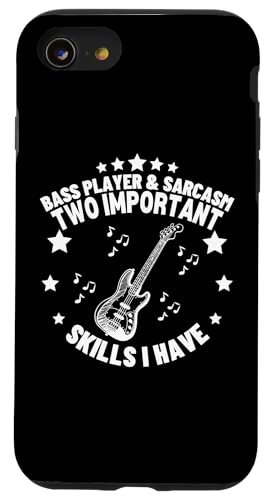 Bassspieler und Sarcasm Lustige Bassgitarre Hülle für iPhone SE (2020) / 7 / 8 von Gift For Musician Men And Women In A Rock Band