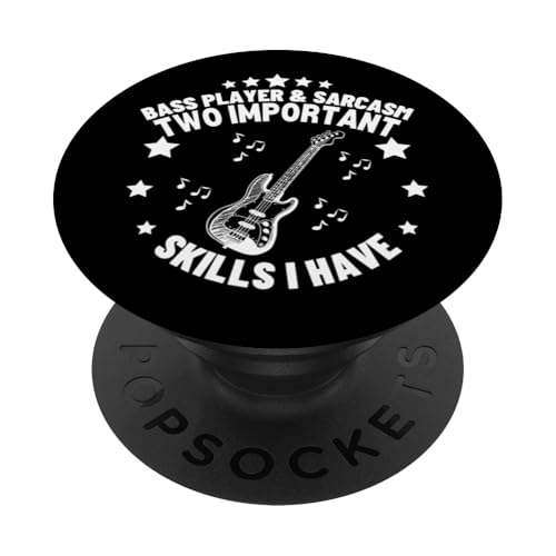 Bassspieler und Sarcasm Lustige Bassgitarre PopSockets Klebender PopGrip Bassspieler und Sarcasm Lustige Bassgitarre PopSockets Klebender PopGrip von Gift For Musician Men And Women In A Rock Band