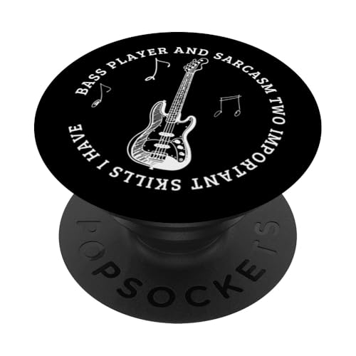 Bassspieler und Sarcasm Lustige Bassgitarre PopSockets Klebender PopGrip Bassspieler und Sarcasm Lustige Bassgitarre PopSockets Klebender PopGrip von Gift For Musician Men And Women In A Rock Band