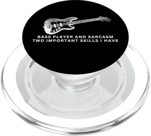 Bassspieler und Sarcasm Lustige Bassgitarre PopSockets PopGrip für MagSafe von Gift For Musician Men And Women In A Rock Band