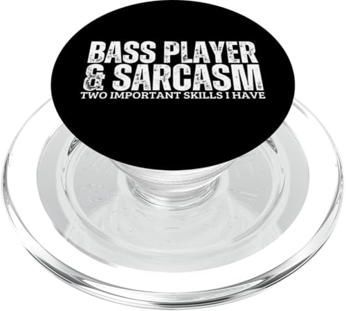 Bassspieler und Sarcasm Lustige Bassgitarre PopSockets PopGrip für MagSafe von Gift For Musician Men And Women In A Rock Band