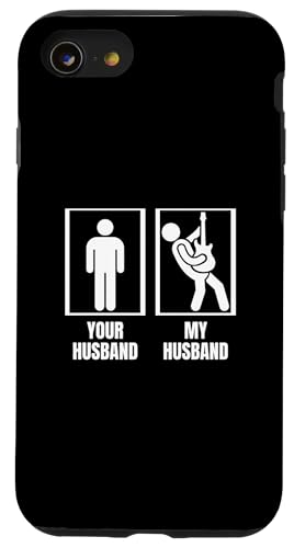 Dein Ehemann, mein Mann, Bassgitarrist, Ehefrau, Lustiger Bassist Hülle für iPhone SE (2020) / 7 / 8 von Gift For Musician Men And Women In A Rock Band