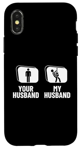 Dein Ehemann, mein Mann, Bassgitarrist, Ehefrau, Lustiger Bassist Hülle für iPhone X/XS Dein Ehemann, mein Mann, Bassgitarrist, Ehefrau, Lustiger Bassist Hülle für iPhone X/XS von Gift For Musician Men And Women In A Rock Band
