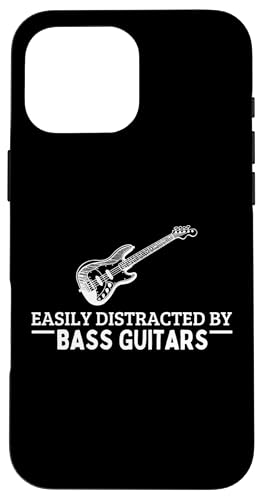 Leicht abgelenkt von Bassgitarren lustiger Bassspieler Hülle für iPhone 16 Pro Max Leicht abgelenkt von Bassgitarren lustiger Bassspieler Hülle für iPhone 16 Pro Max von Gift For Musician Men And Women In A Rock Band