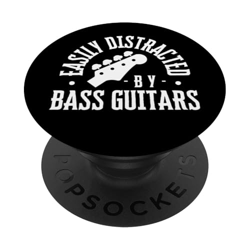 Leicht abgelenkt von Bassgitarren lustiger Bassspieler PopSockets Klebender PopGrip Leicht abgelenkt von Bassgitarren lustiger Bassspieler PopSockets Klebender PopGrip von Gift For Musician Men And Women In A Rock Band
