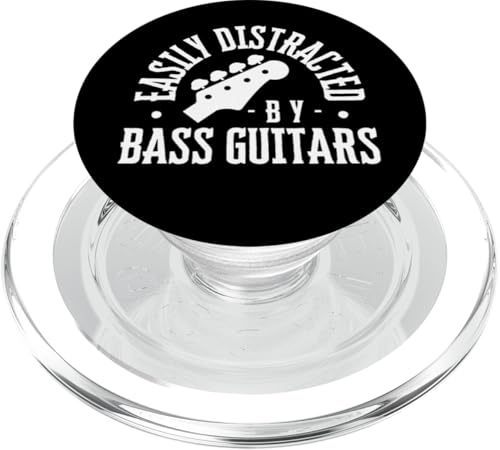 Leicht abgelenkt von Bassgitarren lustiger Bassspieler PopSockets PopGrip für MagSafe von Gift For Musician Men And Women In A Rock Band