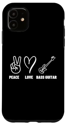 Peace Love Bass Gitarre Stolz Damen Herren Bassspieler Hülle für iPhone 11 Peace Love Bass Gitarre Stolz Damen Herren Bassspieler Hülle für iPhone 11 von Gift For Musician Men And Women In A Rock Band