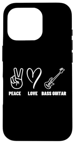 Peace Love Bass Gitarre Stolz Damen Herren Bassspieler Hülle für iPhone 16 Pro Peace Love Bass Gitarre Stolz Damen Herren Bassspieler Hülle für iPhone 16 Pro von Gift For Musician Men And Women In A Rock Band