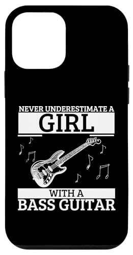 Unterschätzen Sie niemals ein Mädchen mit einer Bassgitarre, Damen-Bass Hülle für iPhone 12 mini von Gift For Musician Men And Women In A Rock Band