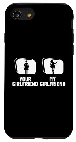 Your Girlfriend My Girlfriend Bassgitarre Lustiger Bassspieler Hülle für iPhone SE (2020) / 7 / 8 von Gift For Musician Men And Women In A Rock Band