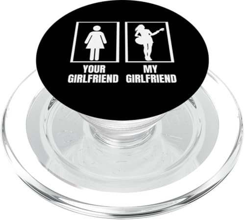Your Girlfriend My Girlfriend Bassgitarre Lustiger Bassspieler PopSockets PopGrip für MagSafe von Gift For Musician Men And Women In A Rock Band