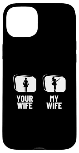 Your Wife My Wife Bassgitarre Ehemann Lustiger Bassspieler Hülle für iPhone 15 Plus von Gift For Musician Men And Women In A Rock Band