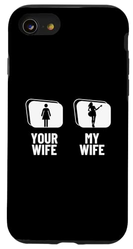 Your Wife My Wife Bassgitarre Ehemann Lustiger Bassspieler Hülle für iPhone SE (2020) / 7 / 8 von Gift For Musician Men And Women In A Rock Band
