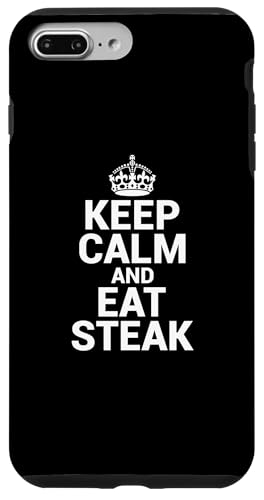 Funny Keep Calm Eat Steak Gift Idea Beef Barbecue Hülle für iPhone 7 Plus/8 Plus von Gift Ideas for Meat Eaters