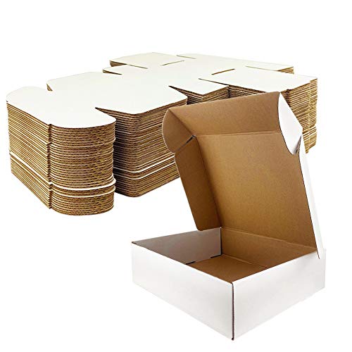 Giftgarden 25 Stück Maxibriefkarton 178x127x51 MM weiß Versandkarton für Büchersendung Kleines Geschenk Box von Giftgarden