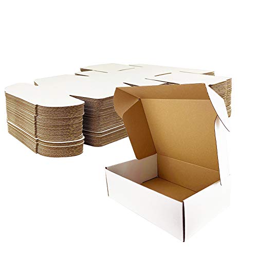Giftgarden 25 Stück Maxibriefkarton 280x204x51 MM weiß Großbirefkarton für Büchersendung Geschenk Box von Giftgarden