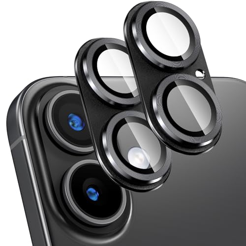 Giftorld [2 Pack Kamera Objektiv Schutz für iPhone 16/16 Plus,9H gehärtetes Glas,Luftfahrt Aluminium Plattenabdeckung,Nachtkreis,HD Klarheit,einfache Installation-Schwarz Giftorld [2 Pack Kamera Objektiv Schutz für iPhone 16/16 Plus,9H gehärtetes Glas,Luftfahrt Aluminium Plattenabdeckung,Nachtkreis,HD Klarheit,einfache Installation-Schwarz von Giftorld