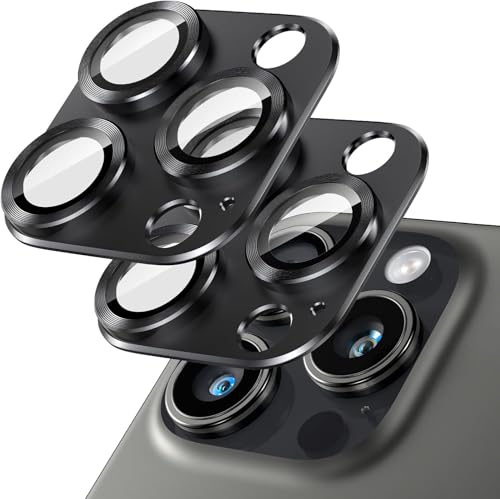 Giftorld [2 Pack Kamera Objektiv Schutz für iPhone 16 Pro/16 Pro Max,9H gehärtetes Glas,Luftfahrt Aluminium Plattenabdeckung,Nachtkreis,HD Klarheit,einfache Installation-Schwarz Giftorld [2 Pack Kamera Objektiv Schutz für iPhone 16 Pro/16 Pro Max,9H gehärtetes Glas,Luftfahrt Aluminium Plattenabdeckung,Nachtkreis,HD Klarheit,einfache Installation-Schwarz von Giftorld